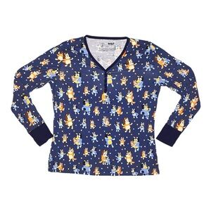 Little Sleepies Bluey Long Sleeve Pajama Top Women’s Large EUC